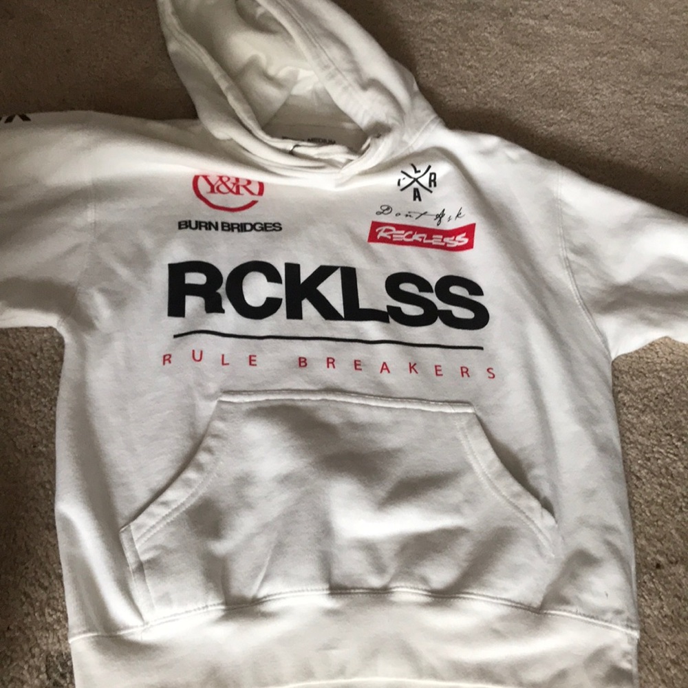 Young and Reckless White Hoodie